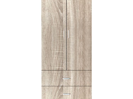CLOSET ΝΤΟΥΛΑΠΑ ΔΙΦΥΛΛΗ, ΡΑΦΙ, ΘΕΣΕΙΣ ΓΙΑ ΚΡΕΜΑΣΤΡΕΣ, 2 ΣΥΡΤΑΡΙΑ, ΑΠΟΧΡΩΣΗ SONOMA
