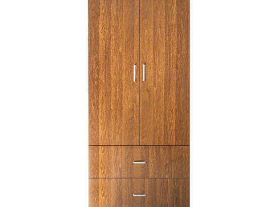 CLOSET ΝΤΟΥΛΑΠΑ ΔΙΦΥΛΛΗ, ΡΑΦΙ, ΘΕΣΕΙΣ ΓΙΑ ΚΡΕΜΑΣΤΡΕΣ, 2 ΣΥΡΤΑΡΙΑ, ΑΠΟΧΡΩΣΗ ΚΑΡΥΔΙ