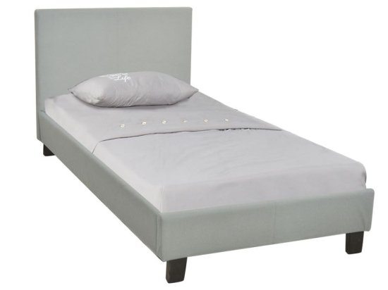WILTON ΚΡΕΒΑΤΙ ΜΟΝΟ, ΓΙΑ ΣΤΡΩΜΑ 90X190CM, ΥΦΑΣΜΑ ΑΠΟΧΡΩΣΗ GREY STONE