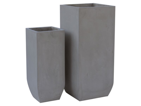 FLOWER POT-1  SET 2 ΤΕΜΑΧΙΩΝ CEMENT GREY