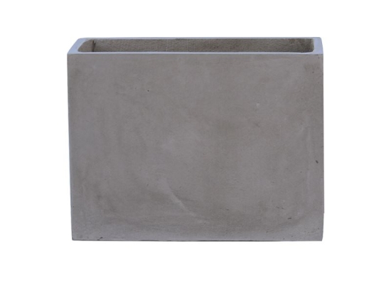 FLOWER POT-2 CEMENT GREY 60X30X45CM