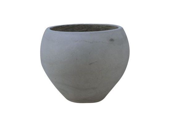 FLOWER POT-5 CEMENT GREY Φ32X26CM