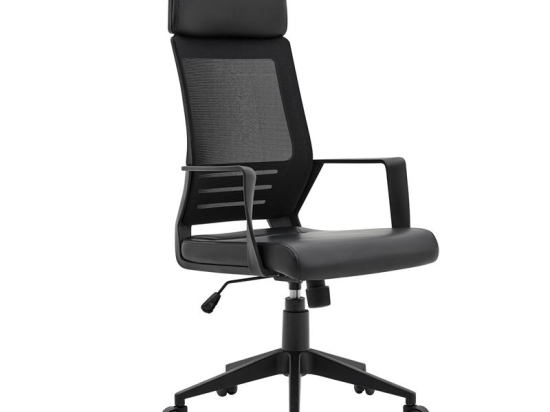 BF2500 ΠΟΛΥΘΡΟΝΑ ΓΡΑΦΕΙΟΥ ΔΙΕΥΘΥΝΤΗ MESH ΜΑΥΡΟ - PU ΜΑΥΡΟ