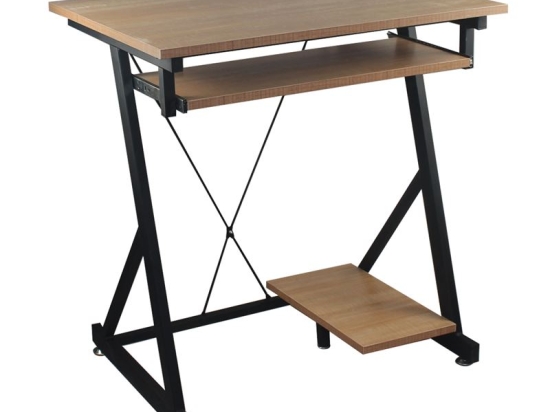 UNIT ΓΡΑΦΕΙΟ Η/Υ ΜΕΤΑΛΛΟ ΒΑΦΗ ΜΑΥΡΟ, MELAMINE ΑΠΟΧΡΩΣΗ SONOMA