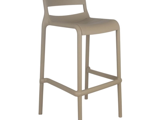 SERENA ΣΚΑΜΠΟ BAR PP - UV CAPPUCCINO, ΥΨΟΣ ΚΑΘΙΣΜΑΤΟΣ 65CM, ΣΤΟΙΒΑΖΟΜΕΝΟ