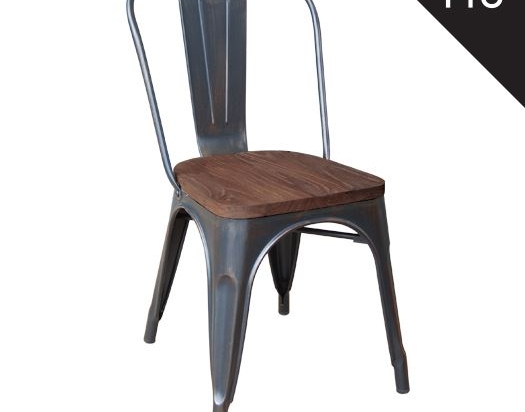 RELIX WOOD ΚΑΡΕΚΛΑ-PRO, ΣΤΟΙΒΑΖΟΜΕΝΗ, ΜΕΤΑΛΛΟ ΒΑΦΗ ANTIQUE BLACK,ΚΑΘΙΣΜΑ DARK OAK