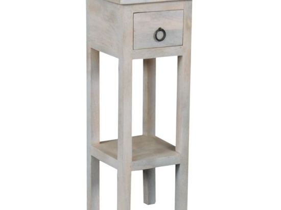 MAISON CLASSIC ΕΠΙΠΛΟ STAND - ΞΥΛΟ MANGO ANTIQUE ΑΣΠΡΟ