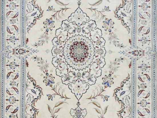 Χειροποίητο Χαλί Persian Nain Wool-Silk 198Χ129 198Χ129cm