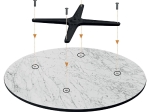 HPL (HIGH PRESSURE LAMINATED) ΕΠΙΦΑΝΕΙΑ ΤΡΑΠΕΖΙΟΥ ΑΠΟΧΡΩΣΗ BLACK MARBLE, UV