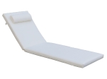 SUNLOUNGER ΜΑΞΙΛΑΡΙ ΞΑΠΛΩΣΤΡΑΣ ΜΕ ΠΡΟΣΚΕΦΑΛΟ,  ΥΦΑΣΜΑ ΕΚΡΟΥ, FOAM+POLYESTER ΦΕΡΜΟΥΑΡ-VELCRO