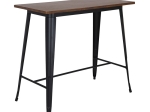 RELIX WOOD DARK OAK ΤΡΑΠΕΖΙ BAR-PRO, ΜΕΤΑΛΛΟ ΒΑΦΗ ΜΑΥΡΟ