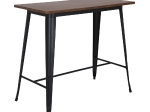 RELIX WOOD DARK OAK ΤΡΑΠΕΖΙ BAR-PRO, ΜΕΤΑΛΛΟ ΒΑΦΗ ΜΑΥΡΟ