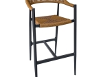 MADY ΣΚΑΜΠΟ BAR, ALU ΑΝΘΡΑΚΙ, ROPE WICKER ΦΥΣΙΚΟ