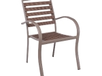 SERRANO SET ΚΗΠΟΥ: ΤΡΑΠΕΖΙ + 4 ΠΟΛΥΘΡΟΝΕΣ, ΜΕΤΑΛΛΟ ΒΑΦΗ SAND BEIGE, POLYWOOD ΚΑΡΥΔΙ