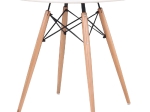ART WOOD ΤΡΑΠΕΖΙ, ΠΟΔΙΑ ΟΞΙΑ ΦΥΣΙΚΟ, ΕΠΙΦΑΝΕΙΑ MDF ΑΣΠΡΟ