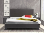 ΚΡΕΒΑΤΙ NEVIL PAKOWORLD ΔΙΠΛΟ 150X200 PU ΣΚΟΥΡΟ ΚΑΦΕ ΜΑΤ