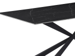 ΤΡΑΠΕΖΙ COZLINE INART ΜΑΥΡΟ ΜΑΡΜΑΡΟΥ SINTERED STONE-ΠΟΔΙ ΜΑΥΡΟ ΜΕΤΑΛΛΟ 180X90X76ΕΚ