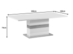 ΤΡΑΠΕΖΙ ZOEKRIN INART ΛΕΥΚΟ MDF 200X100X76ΕΚ