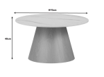 ΤΡΑΠΕΖΙ ΣΑΛΟΝΙΟΥ SOLEIRE INART ΛΕΥΚΟ ΜΑΡΜΑΡΟΥ SINTERED STONE Φ70X40ΕΚ