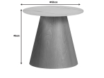 ΒΟΗΘΗΤΙΚΟ ΤΡΑΠΕΖΙ SOLEIRE INART ΛΕΥΚΟ ΜΑΡΜΑΡΟΥ SINTERED STONE Φ50X46ΕΚ