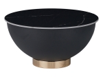 ΤΡΑΠΕΖΙ ΣΑΛΟΝΙΟΥ ERASMINE INART ΜΑΥΡΟ ΜΑΡΜΑΡΟΥ SINTERED STONE Φ70X37ΕΚ