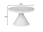 ΒΟΗΘΗΤΙΚΑ ΤΡΑΠΕΖΙΑ COOZLIN INART SINTERED STONE ΣΕ ΑΠΟΧΡΩΣΗ ΛΕΥΚΟ ΜΑΡΜΑΡΟΥ ΜΕ ΛΕΥΚΟ-ΧΡΥΣΟ ΜΕΤΑΛΛΟ