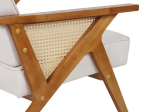 ΠΟΛΥΘΡΟΝΑ CLAUDIA PAKOWORLD ΥΦΑΣΜΑ ΜΠΕΖ-PE RATTAN-RUBBERWOOD ΦΥΣΙΚΟ