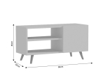 ΕΠΙΠΛΟ ΤΗΛΕΟΡΑΣΗΣ ELLON PAKOWORLD ΜΕΛΑΜΙΝΗΣ SONOMA-ΛΕΥΚΟ 120X40X41ΕΚ.