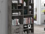 ΒΙΒΛΙΟΘΗΚΗ LUCINDA PAKOWORLD ΓΚΡΙ OAK 120X29.8X180.5ΕΚ