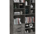 ΒΙΒΛΙΟΘΗΚΗ LUCINDA PAKOWORLD ΓΚΡΙ OAK 120X29.8X180.5ΕΚ