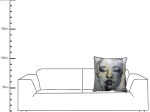 ΜΑΞΙΛΑΡΙ ARTELIBRE ΠΡΟΣΩΠΟ ΓΚΡΙ ΒΕΛΟΥΔΟ 60X60CM