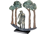ΓΛΥΠΤΟ 'UNDER TREES' ΖΕΥΓΑΡΙ ΜΟΤΙΒΟ ΠΟΛΥΡΕΖΙΝΗ ΜΠΡΟΝΖΕ 7X29X30CM