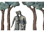 ΓΛΥΠΤΟ 'UNDER TREES' ΖΕΥΓΑΡΙ ΜΟΤΙΒΟ ΠΟΛΥΡΕΖΙΝΗ ΜΠΡΟΝΖΕ 7X29X30CM