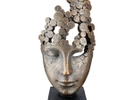 ΓΛΥΠΤΟ 'FEMALE MASK' ΜΟΤΙΒΟ ΠΡΟΣΩΠΟΥ ΠΟΛΥΡΕΖΙΝΗ ΜΠΡΟΝΖΕ 10X15X31.5CM