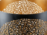 ΦΑΝΑΡΙ ΚΑΤΑΙΓΙΔΑΣ CYLINDRICAL "SOLITARY TREE" ΔΕΝΤΡΟ MOTIF ΜΕΤΑΛΛΟ ΜΑΥΡΟ ΧΡΥΣΟ PU 4 17X12X20CM