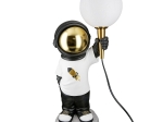ΤΡΑΠΕΖΙ ΛΑΜΠΑ (LED) ASTRONAUT "APOLLO" ΠΟΛΥΡΕΖΙΝΗ ΛΕΥΚΟ PU 15.5X21.5X46.5CM
