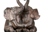  FIGURE ELEPHANT SYNTHETIC RESIN BROWN 18X18X12CM 18X18X12CM
