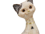  FIGURE CAT SYNTHETIC RESIN ΑΝΟΙΧΤΟ ΚΑΦΕ 11X10X23CM 11X10X23CM