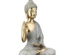  ΦΙΓΟΥΡΑ BUDDHA ΣΥΝΘΕΤΙΚΗ ΡΗΤΙΝΗ ΓΚΡΙ ΧΡΥΣΟ ΧΡΩΜΑ 16X8X25CM 16X8X25CM