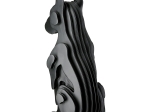  FIGURE DOG SYNTHETIC RESIN BLACK 13X15X29CM 13X15X29CM