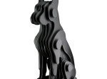  FIGURE DOG SYNTHETIC RESIN BLACK 13X15X29CM 13X15X29CM