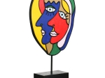  SCULPTURE FACE MOTIF ΣΥΝΘΕΤΙΚΗ ΡΗΤΙΝΗ ΠΟΛΥΧΡΩΜΗ 2 ΠΟΙΚΙΛΙΑ 20X7X35CM 20X7X35CM