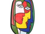  SCULPTURE FACE MOTIF ΣΥΝΘΕΤΙΚΗ ΡΗΤΙΝΗ ΠΟΛΥΧΡΩΜΗ 2 ΠΟΙΚΙΛΙΑ 20X7X35CM 20X7X35CM