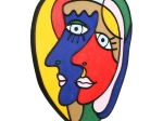  SCULPTURE FACE MOTIF ΣΥΝΘΕΤΙΚΗ ΡΗΤΙΝΗ ΠΟΛΥΧΡΩΜΗ 2 ΠΟΙΚΙΛΙΑ 20X7X35CM 20X7X35CM