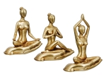  FIGURE YOGA MOTIF ΣΥΝΘΕΤΙΚΗ ΡΗΤΙΝΗ ΧΡΥΣΟΥ ΧΡΥΣΟΥ ΠΟΙΚΙΛΙΑ 3 ΦΟΡΕΣ 16X8X21CM 16X8X21CM