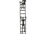  ΓΛΥΠΤΙΚΗ ΣΚΑΛΑ ΜΕΤΑΛΛΙΚΗ ΣΚΟΥΡΟ ΚΑΦΕ 17X6X34CM 17X6X34CM
