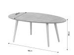 ΤΡΑΠΕΖΙ ΣΑΛΟΝΙΟΥ HAMILTON PAKOWORLD ΧΡΩΜΑ ΓΚΡΙ CEMENT-ΦΥΣΙΚΟ 98X60X38ΕΚ