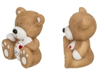 ΔΙΑΚΟΣΜΗΤΙΚΟ ΑΡΚΟΥΔΑΚΙ 'I LOVE YOU' ΚΑΦΕ POLYRESIN 6X6.5CM ΣΕ 2 ΣΧΕΔΙΑ