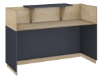 ΓΡΑΦΕΙΟ RECEPTION LOTUS PAKOWORLD ΣΕ ΧΡΩΜΑ ΦΥΣΙΚΟ - ΑΝΘΡΑΚΙ 180X70X110ΕΚ