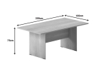 ΤΡΑΠΕΖΙ ΣΥΝΕΔΡΙΑΣΕΩΝ AMAZON PAKOWORLD ΣΕ OAK ΑΠΟΧΡΩΣΗ 200X100X75ΕΚ